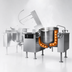 Thumbnail image #4 for Crown DLTM-40-2 Twin 40-Gallon Direct Steam Tilting Mixer Kettle