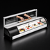 Thumbnail image #4 for Everest Refrigeration 59-Inch Countertop Sushi Display Case with Curved Glass and Left-Mounted Self-Contained Refrigeration