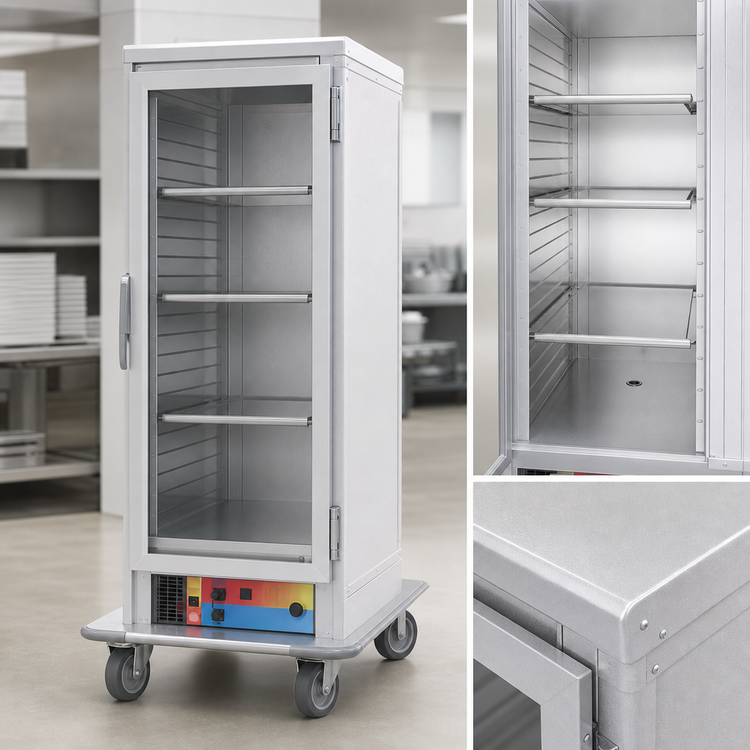 Product image #4 for Panco Narrow Full-Size Insulated Heated Holding Cabinet with Polycarbonate Window