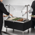 Thumbnail image #4 for Eagle Service Mate Deluxe Countertop Buffet Hot Food Table with Clear Sneeze Guard, 4-Well, 208V