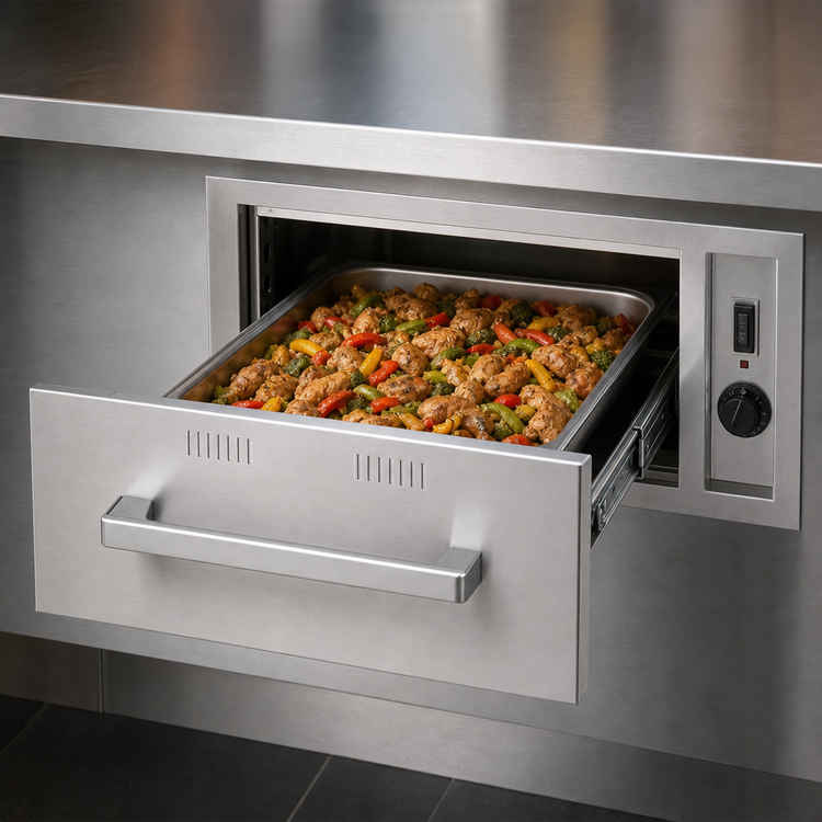 Product image #4 for RedHots Built-In Single-Drawer Warming Drawer, Holds 1 Full-Size Pan, 240V