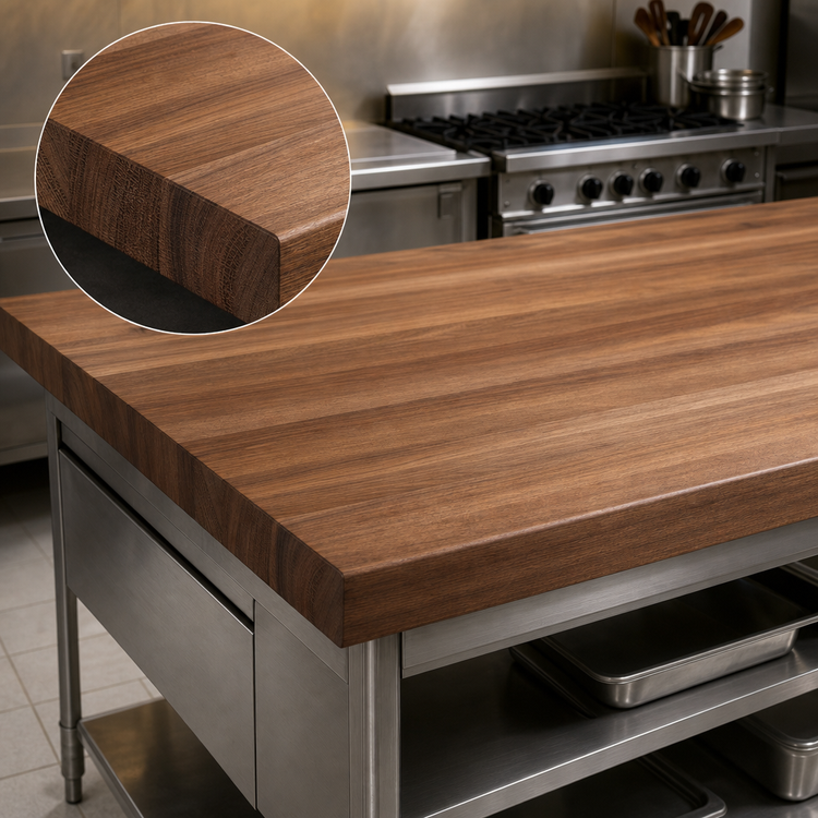 Product image #4 for Boos Block American Black Walnut Kitchen Countertop, 48 Inch x 36 Inch x 1-1/2 Inch Thick, Varnique Finish