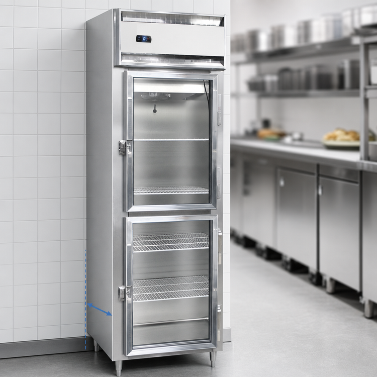 Product image #4 for Continental Refrigerator D1FSNGDHD One-Section Shallow Depth Reach-In Freezer with Half-Height Glass Doors