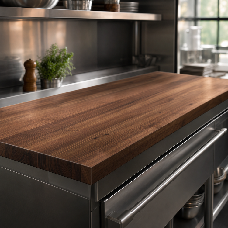 Product image #4 for Boos Block American Black Walnut Edge Grain Kitchen Countertop, 108 x 32 x 3 Inches