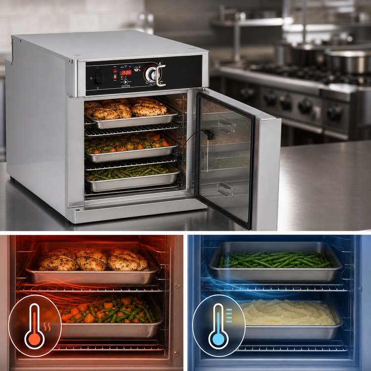Product image #5 for FWE Countertop Cook & Hold Oven, 4 Full-Size Hotel Pan / 1/1 GN Capacity, Stainless Steel