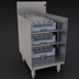 Thumbnail image #4 for Glastender Underbar Glass Rack Storage Unit, Open Top, Stainless Steel, 18 Inch W x 24 Inch D