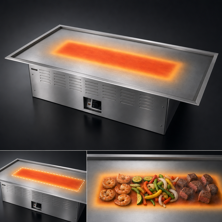 Product image #4 for Garland E22-36-56GMX Electric Teppan-Yaki Drop-In Griddle with 56-3/16" x 26-3/4" Grill Surface