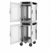 Thumbnail image #5 for Metro HotBlox Narrow Dual-Cavity Pass-Thru Insulated Holding Cabinet, 16-Pan, Analog, Clear Front & Rear Doors, Mobile
