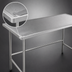 Thumbnail image #4 for Advance Tabco 84-Inch x 36-Inch 14-Gauge 304 Stainless Steel Flat Top Work Table with Open Base and Non-Drip Edge