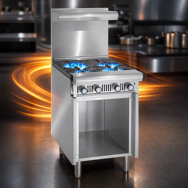 Product image #4 for Imperial Spec Series 12-Inch Gas Add-A-Unit Range with 2 Open Burners and Cabinet Base