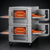 Thumbnail image #4 for Lincoln Impinger I 1400 Series Double Stack Electric Conveyor Oven Package with Glass Access Windows and Low Stand