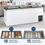 Thumbnail image #4 for Master-Bilt Products DC-12D Chest Ice Cream Dipping Cabinet, 18 x 3-Gallon Dip / 15 x 3-Gallon Storage, Self-Contained R290, 115V
