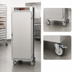 Thumbnail image #4 for Metro C5 C569-SFS-U Full-Height Mobile Heated Holding Cabinet, Solid Doors, 304 Stainless Steel, 18 Sheet Pan or 34 Hotel Pan Capacity