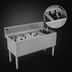 Thumbnail image #4 for Advance Tabco Prestige Supreme 48-Inch Underbar Ice Chest with 10-Circuit Cold Plate and Right-Side Bottle Storage Rack