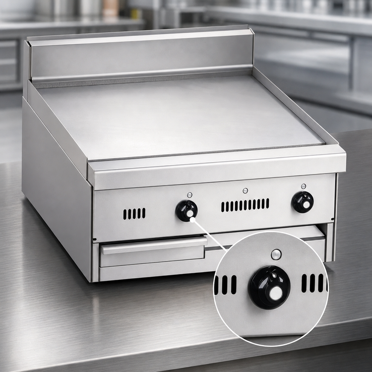 Product image #4 for Bistro JBR-72G-M 72-Inch Modular Gas Griddle with 1-Inch Polished Steel Plate