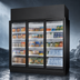 Thumbnail image #4 for True 3-Section Low Temp Glass Door Freezer Merchandiser, Self-Contained, Black Exterior / White Interior