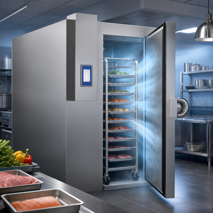 Product image #4 for MultiFresh MF 350.2 2T Pass-Thru Roll-In Blast Chiller and Shock Freezer with Remote Condensing Unit