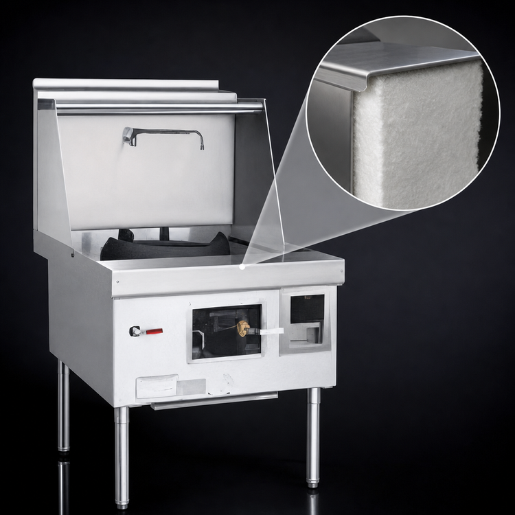 Product image #4 for York Commercial Gas Wok Range with 1 Chamber, Water-Cooled Top, and Chinese Swing Faucet
