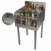 Thumbnail image #5 for BK Resources 4-Step Stainless Steel Underbar Liquor Bottle Display Unit, 24 x 21-1/4 x 32-1/2 Inches, Approx. 27-Bottle Capacity