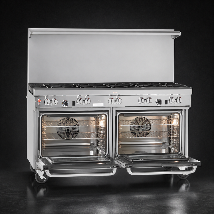 Product image #4 for Southbend Ultimate 60-Inch Gas Restaurant Range with 9 Open Burners and (2) Convection Ovens