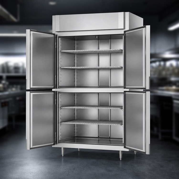 Product image #4 for Victory UltraSpec Pass-Thru Heated Holding Cabinet, Two-Section, 55.6 Cu. Ft., 4 Solid Hinged Doors