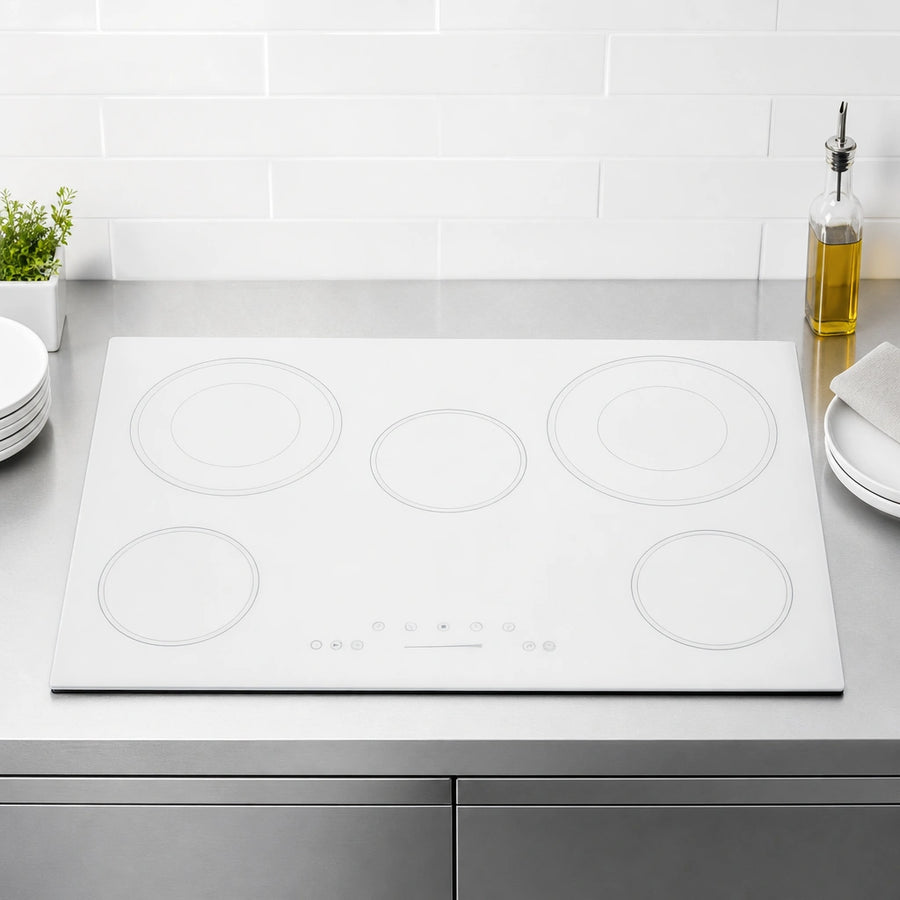 Smooth White Ceramic Glass Surface
