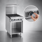 Thumbnail image #4 for Imperial (Middleby) Spec Series IHR-G24-XB 24-Inch Gas Add-A-Unit Griddle Range with Open Cabinet Base, Manual Controls, 60,000 BTU