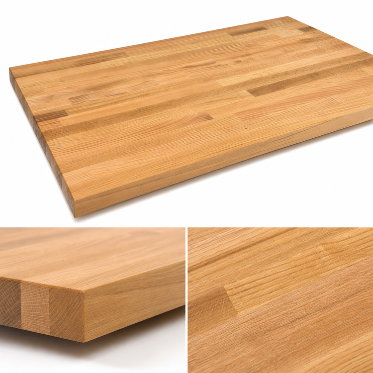 Product image #4 for Appalachian Red Oak Island Countertop with Blended Rails and Edge Grain Construction, 48 x 32 x 1-1/2 Inches, Penetrating Oil Finish