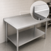 Thumbnail image #4 for John Boos Stallion Stainless Steel Work Table with 1-1/2 Inch Rear Up-Turn and Adjustable Undershelf, 84 x 36 Inches