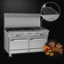 Thumbnail image #4 for Southbend Ultimate 60-Inch Commercial Gas Restaurant Range with 4 Pyromax Open Burners, 24-Inch Charbroiler, Standard Oven, and Convection Oven
