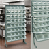 Thumbnail image #4 for Quantum Sloped Single-Sided Steel Pick Rack with 8 Shelves and 40 Clear Bins, 400 lb Capacity, 12D x 36W x 60H