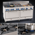 Thumbnail image #4 for Comstock-Castle 72-Inch Commercial Gas Range with 4 Star Burners, 30-Inch Griddle, 18-Inch Char-Broiler, and 2 Ovens