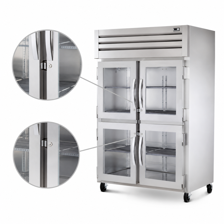 Product image #4 for True SPEC SERIES 2-Section Reach-In Heated Holding Cabinet with Locking Glass Half Doors