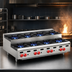 Thumbnail image #4 for Wolf Achiever 48-Inch Gas Countertop Hotplate with 4 Open Burners, 4 Step-Up Burners, 240,000 BTU