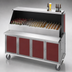 Thumbnail image #4 for Dinex Chest-Style Portable Bar with 304 Stainless Steel Ice Bin, Carmine Cherry