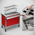 Thumbnail image #4 for Eagle Director's Choice 36-Inch Mobile Beverage Counter with Dual Drain Troughs and Stainless Steel Top