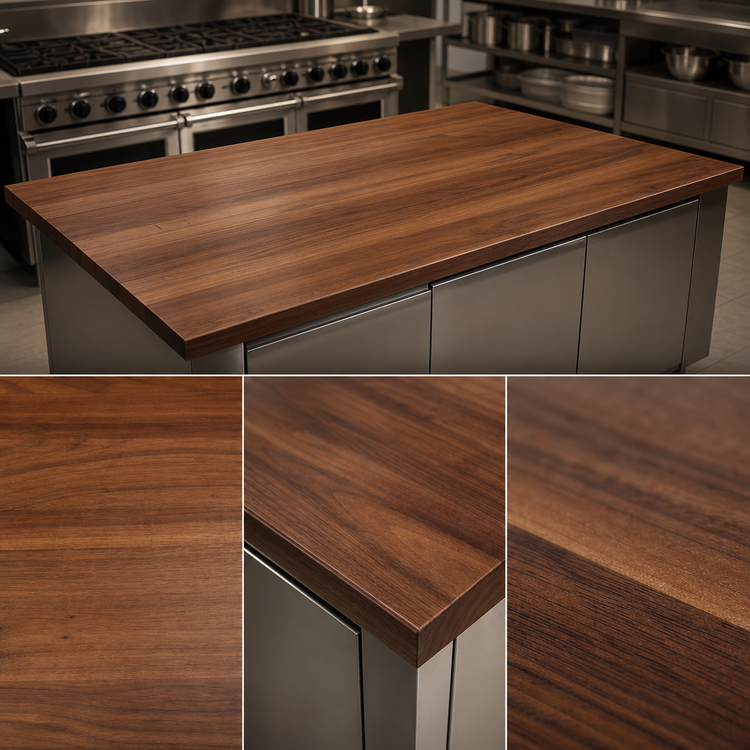 Product image #4 for John Boos Boos Block 72-Inch x 30-Inch American Black Walnut Kitchen Countertop with Varnique Finish