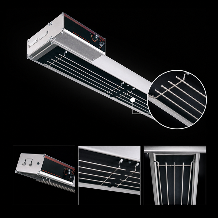 Product image #4 for Hatco Glo-Ray Infrablack Unlighted Strip Heater, 42-Inch, 950 Watts