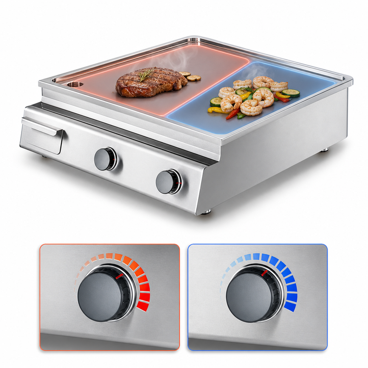 Product image #4 for Garland Instinct Induction Countertop Dual Griddle, 24.33" x 22.72" Stainless Steel
