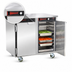 Thumbnail image #4 for FWE Handy Line HLC-16 Mobile Undercounter Heated Holding Cabinet, 2 Compartment, 16 Full-Size Pan Capacity