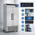Thumbnail image #4 for Turbo Air Super Deluxe Two-Section Reach-In Refrigerator, Bottom Mount, Solid Doors, 29.19 Cu. Ft.