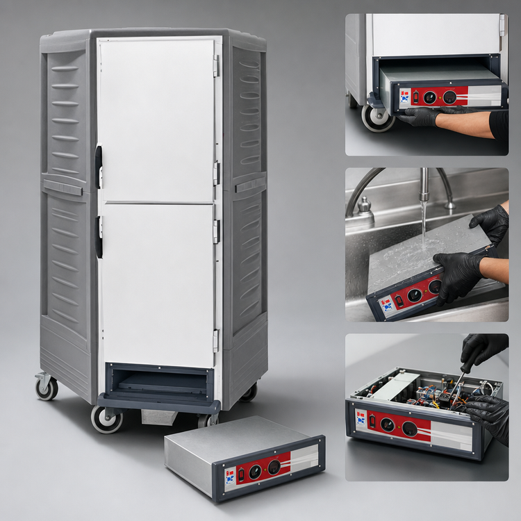 Product image #4 for Metro C5 3 Series Full-Height Heated Holding Cabinet with Gray Insulation Armour and Dutch Insulated Aluminum Doors