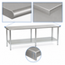 Thumbnail image #4 for Eagle Group Budget Series Flat Top 144 in. W x 36 in. D 430 Stainless Steel Work Table with Adjustable Undershelf
