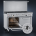 Thumbnail image #4 for Southbend Ultimate 48-Inch Gas Restaurant Range with Six-Burner Mixed Top, Convection Oven and Cabinet Base