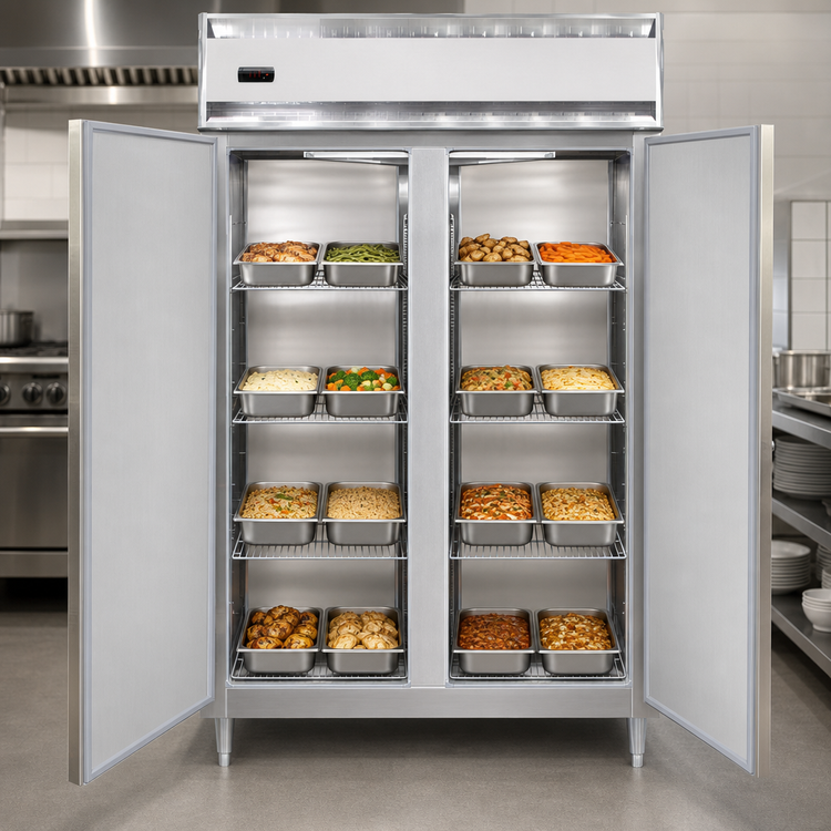 Product image #4 for Continental Refrigerator Designer Line DL2W-SS-PT 50 cu.ft. Two-Section Pass-Thru Heated Holding Cabinet