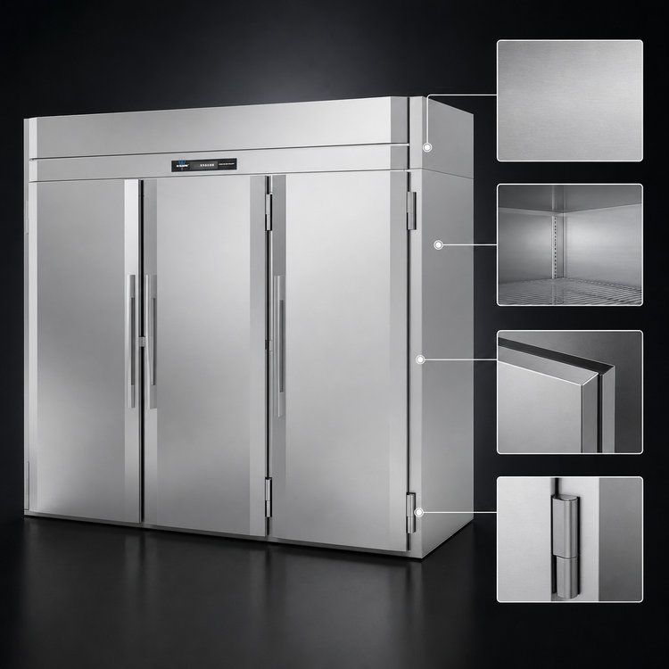 Product image #4 for Victory UltraSpec™ FISA-3D-S1-HC Three-Section Roll-In Freezer