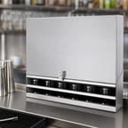 Thumbnail image #4 for Advance Tabco Prestige (Supreme) PRSSR-24-LC 24-Inch Single-Tier Stainless Steel Speed Rail with Locking Cover, 6-Bottle Capacity