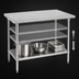 Thumbnail image #4 for Advance Tabco Stainless Steel Flat Top Work Table with Adjustable Undershelf, 108 x 30 Inches