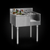 Thumbnail image #4 for Eagle Group 1800 Series 50-Inch Underbar Ice Bin/Cocktail Station with 8-Bottle Well and Blender Recess