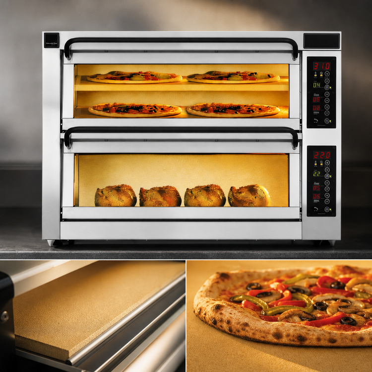 Product image #4 for PizzaMaster PM 352ED-3DW Countertop Electric Pizza Oven with 2 Decks